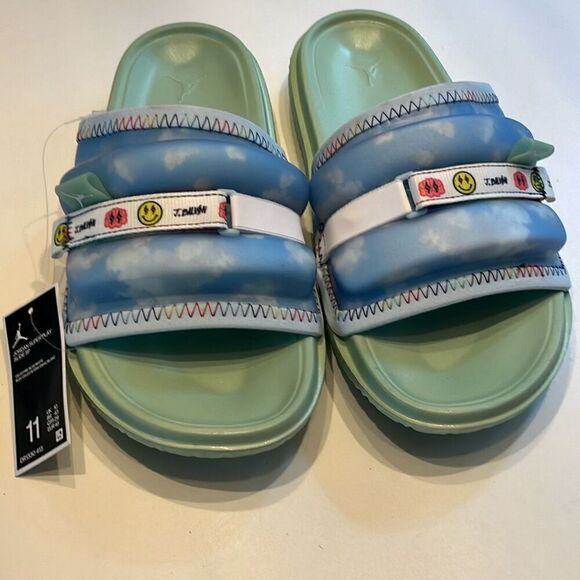Jordan x J Balvin Super Play Slides DR1330-413 Size 11 NEWFREE SHIPPING